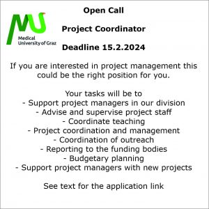 Open Call for a Position in Project Management